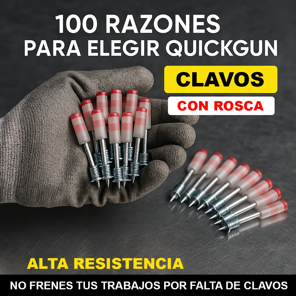 Clavos para pistola QuickGun® | CON ROSCA